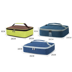 Square Thermal Lunch Bag Leak Proof Insulated Cooler Bento Box Bags