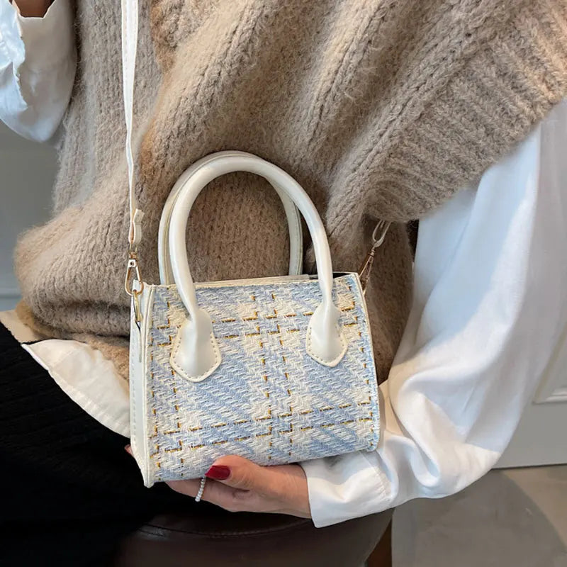 Square Handbags For Women High Pu Leather Shoulder Bag Style Female Crossbody Ba