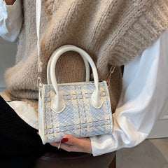 Square Handbags For Women High Pu Leather Shoulder Bag Style Female Crossbody Ba