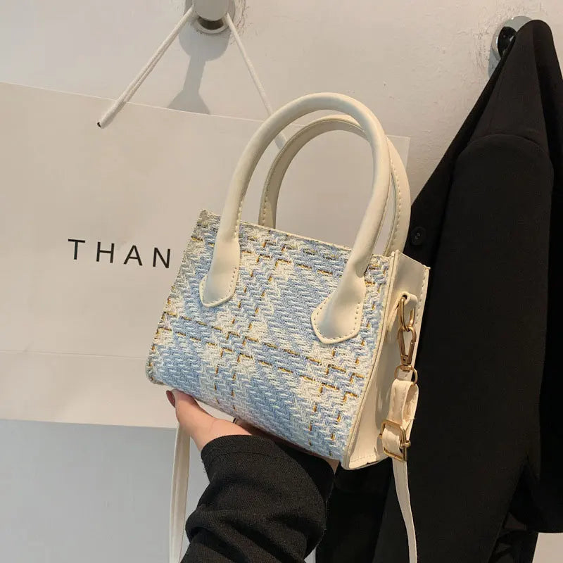 Square Handbags For Women High Pu Leather Shoulder Bag Style Female Crossbody Ba
