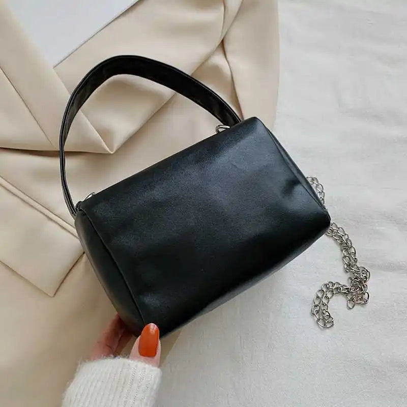 Soft Leather Small Handbags for Women Chain Shoulder Crossbody Bags