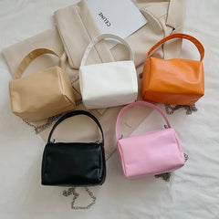 Soft Leather Small Handbags for Women Chain Shoulder Crossbody Bags