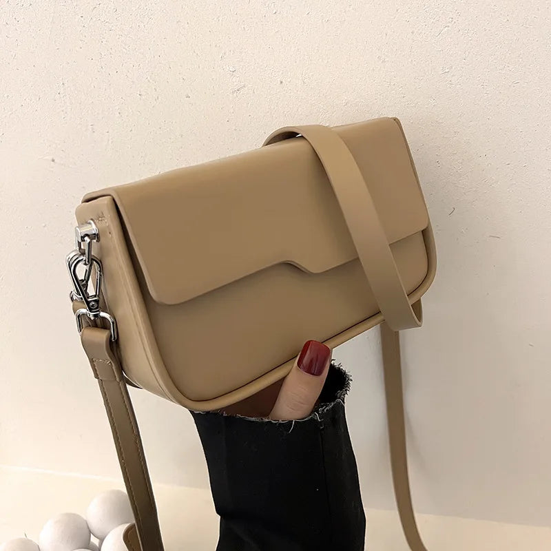 Square Shoulder Crossbody Bag with Wide Strap for Women