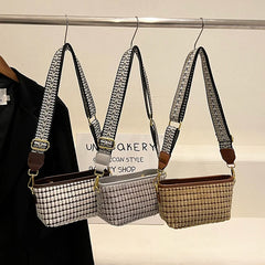 Square Leather Crossbody Bag for Women - Casual Tote Handbag