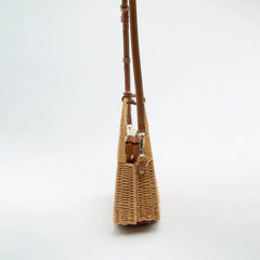 Square Woven Straw Bags for Women Summer Rattan Beach Handbag Travel