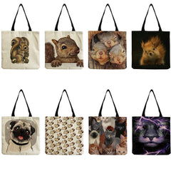 Squirrel Puppy Face Women Handbags Female Shopper Big Size Tote Bag