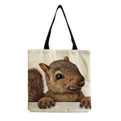 Squirrel Puppy Face Women Handbags Female Shopper Big Size Tote Bag