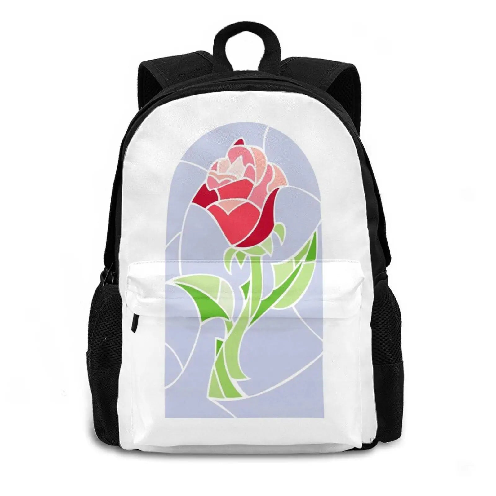 Stain Glass Rose Laptop Bagpack Beauty Beast Themed