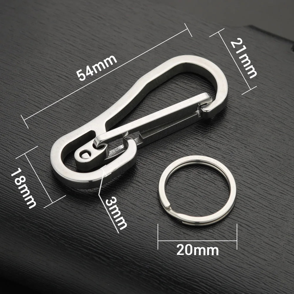 Personalized Stainless Steel Keychain for Men Car Buckle Key Chain Ring Holder