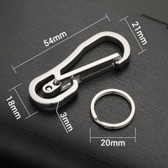 Personalized Stainless Steel Keychain for Men Car Buckle Key Chain Ring Holder