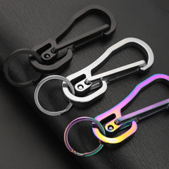 Personalized Stainless Steel Keychain for Men Car Buckle Key Chain Ring Holder