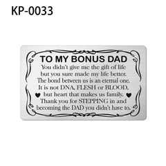 Family Stainless Steel Wallet Card Postcard - Christmas Gift