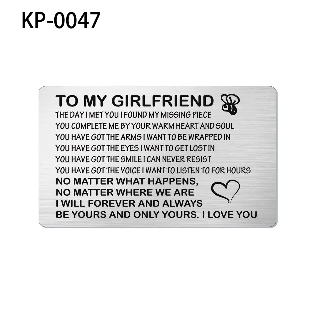 Family Stainless Steel Wallet Card Postcard - Christmas Gift