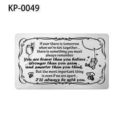 Family Stainless Steel Wallet Card Postcard - Christmas Gift