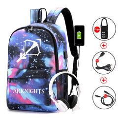 Arknights Backpack Anti-Theft Student Bookbag Rucksack for School