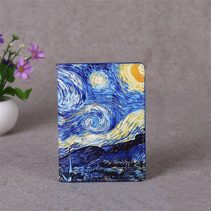 Starry Sky Passport Cover Travel Wallet Landscape Passport Holder