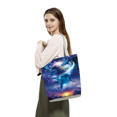 Starry Sky Print Handbags Casual Eco Reusable Shopping Bags Female