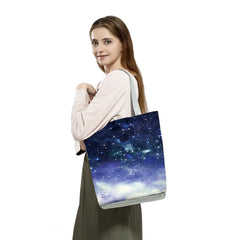 Starry Sky Print Handbags Casual Eco Reusable Shopping Bags Female