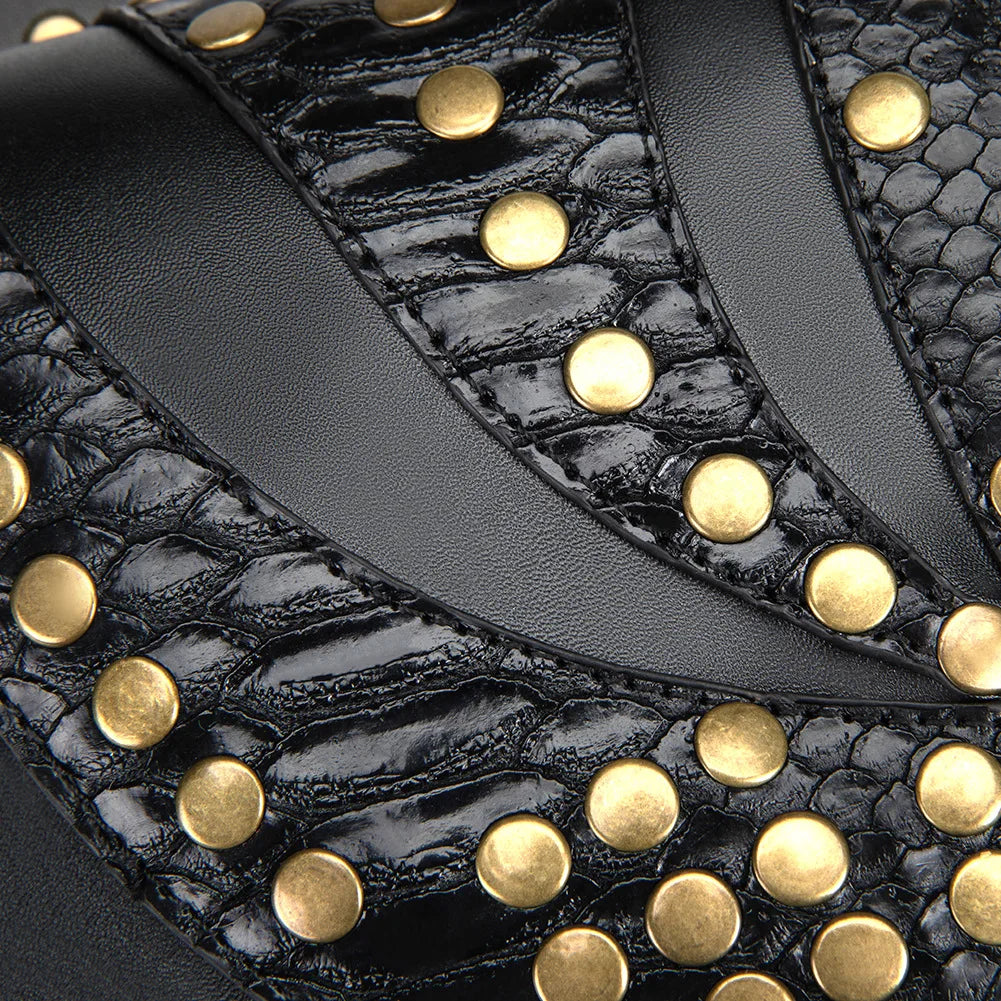 Steam Punk Leather Waist Bag Serpentine Crossbody Bag