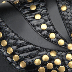 Steam Punk Leather Waist Bag Serpentine Crossbody Bag