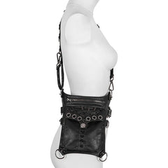 Steampunk Retro Motorcycle Bag Pu Leisure Waist Bag Outdoor Cy...