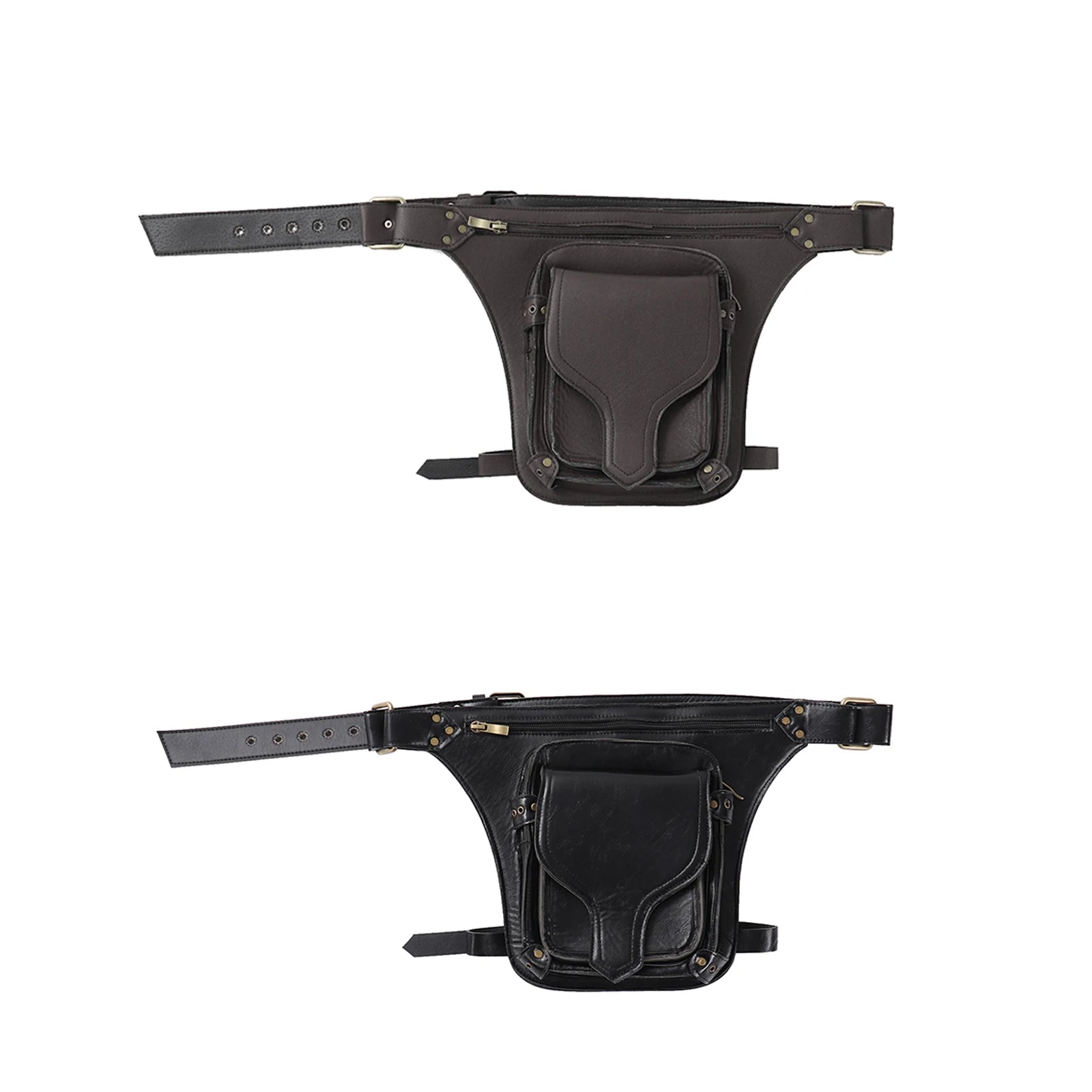 Steampunk Retro Rubber Crossbody Waist Bag