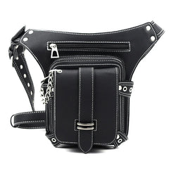 Steampunk Rock Waist Leg Hip Belt Bag Women Chain Rivet Messenger