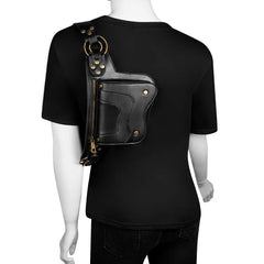 Steampunk Motorcycle Men's Chest Bag Outdoor Leisure Mobile Phone Pocket Waist B