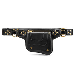 Steampunk Motorcycle Men's Chest Bag Outdoor Leisure Mobile Phone Pocket Waist B