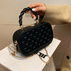 Women Small Crossbody Bag Chocolate Plaid Handbags Clutch Evening Party Bag