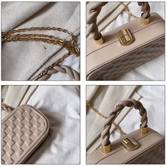 Women Small Crossbody Bag Chocolate Plaid Handbags Clutch Evening Party Bag