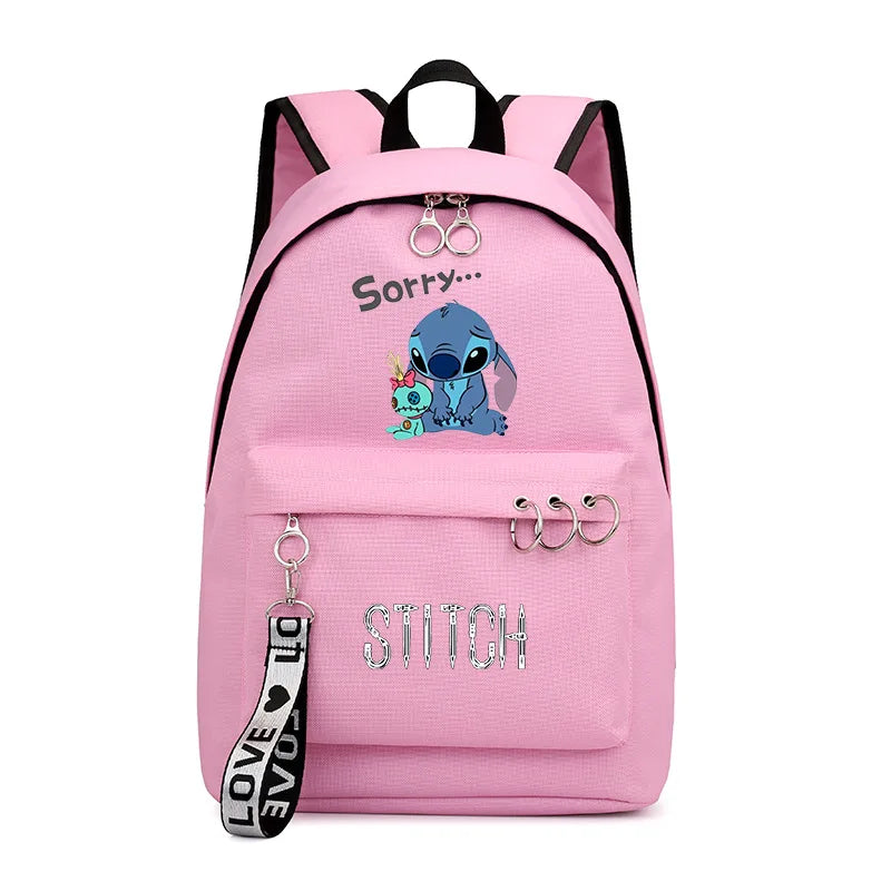 Stitch Bags School Backpack Pattern Cartoon Stitch Schoolbag Teens School Bag