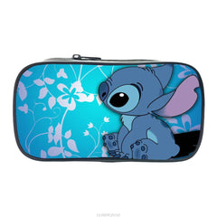Stitch Cartoon Anime Pencil Case Nylon Pencil Box School Pen Bag Wallet