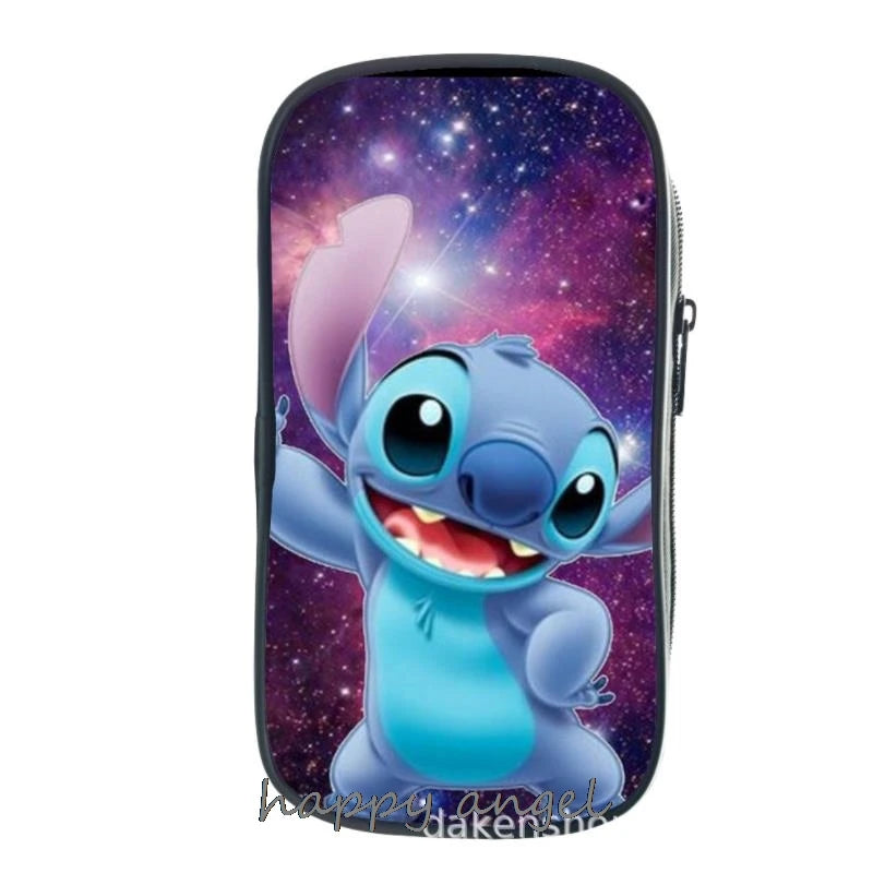 Stitch Print Cosmetic Case Pencil Bag Makeup Bags Girls School Pencil Box