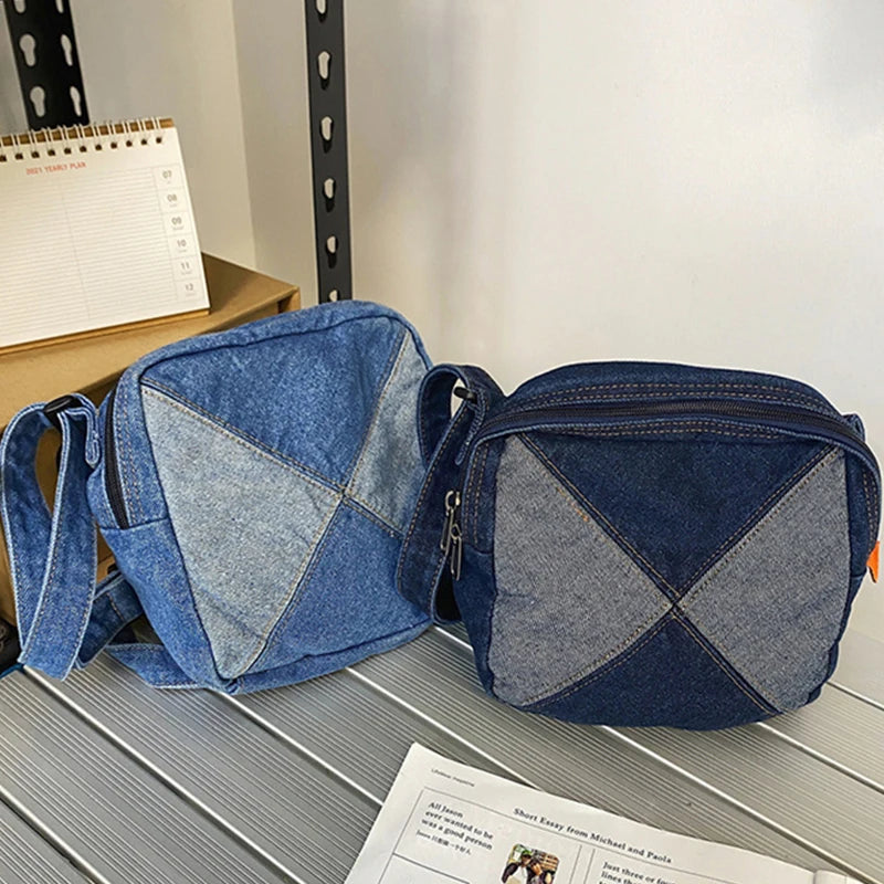 Women's Denim Shoulder Bag Crossbody Summer Travel Handbag Purse