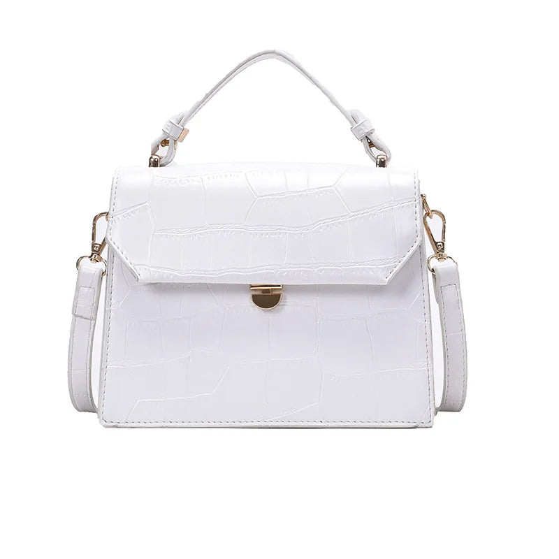 Stone Patent Crossbody Bag for Women Small Handbag PU Leather Ladies Evening Bag