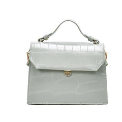 Stone Patent Crossbody Bag for Women Small Handbag PU Leather Ladies Evening Bag