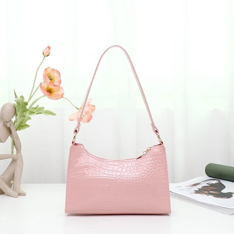 Stone Patent Crossbody Bags for Women Small Handbag Small Bag PU Leather Hand Ba