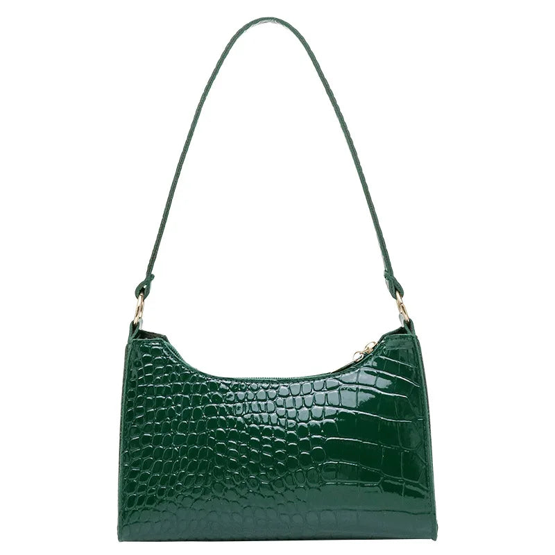 Stone Patent Crossbody Bag Women Small Handbag PU Leather Evening Bag
