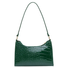 Stone Patent Crossbody Bag Women Small Handbag PU Leather Evening Bag