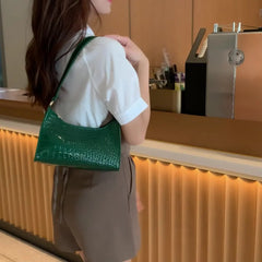 Stone Patent Crossbody Bags for Women Small Handbag Small Bag PU Leather Hand Ba