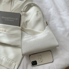 Stone Pattern PU Leather Shoulder Underarm Bags for Women