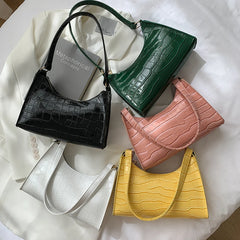 Stone Pattern PU Leather Shoulder Underarm Bags for Women