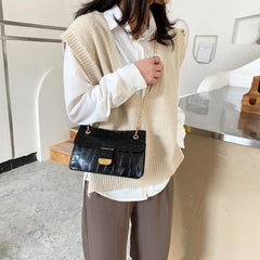 Stone Pattern PU Leather Crossbody Bags for Women Small Shoulder Bag