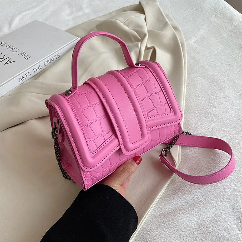 Stone Pattern PU Leather Crossbody Sling Bags for Women