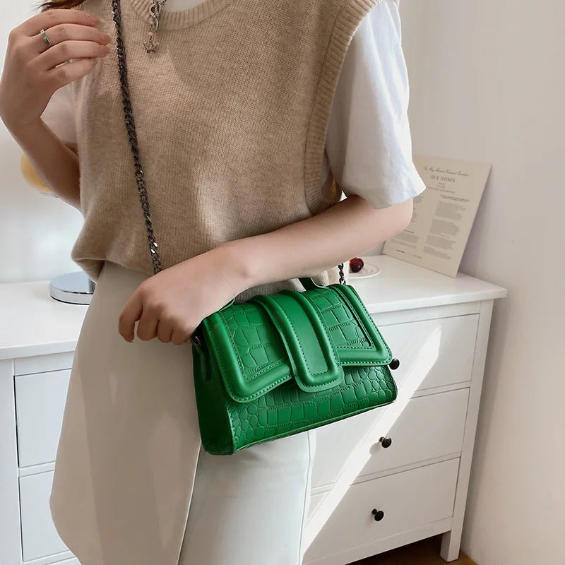 Stone Pattern PU Leather Crossbody Sling Bags for Women