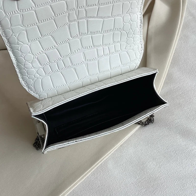Stone Pattern PU Leather Crossbody Sling Bags for Women