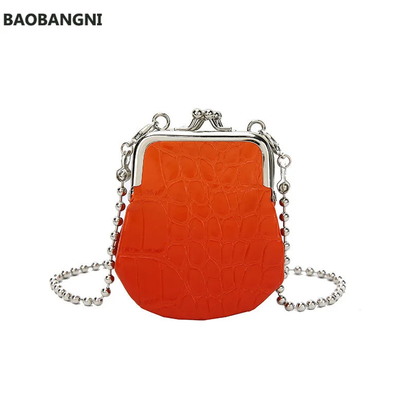 Stone Pattern PU Mini Shoulder Bag Women Lipstick Crossbody Bags