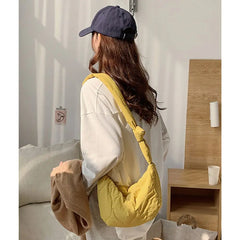 Stone Pattern Shoulder Bag Space Cotton Handbag Large Capacity Tote