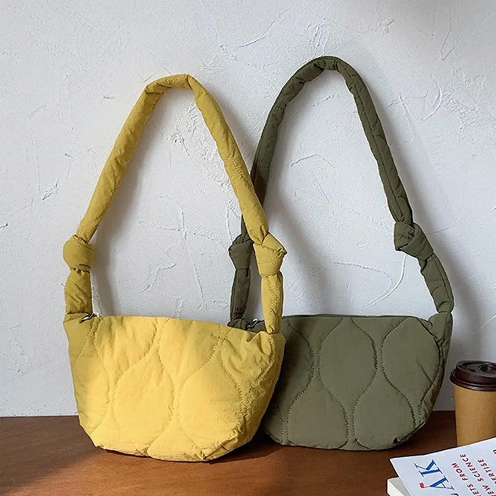 Stone Pattern Shoulder Bag Space Cotton Handbag Large Capacity Tote